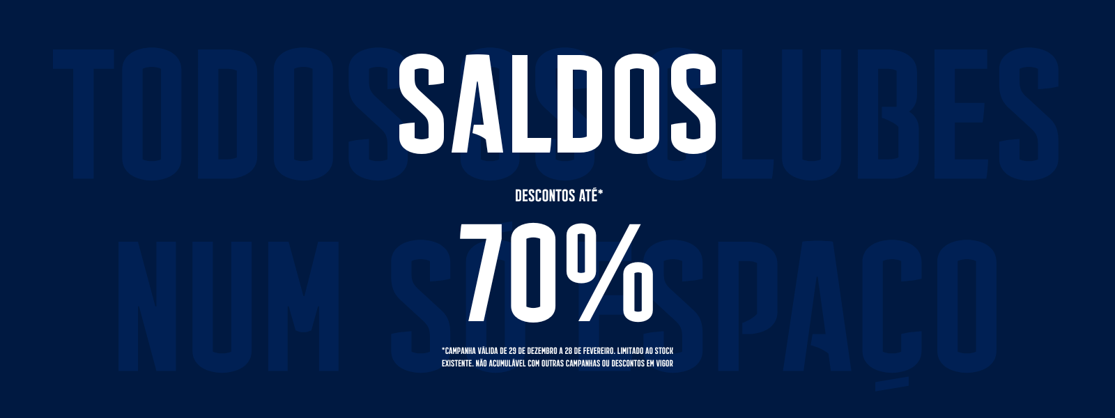 Saldos com descontos at� 70% em camisolas de futebol