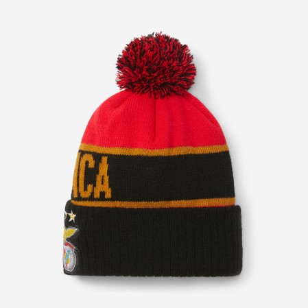Gorro Vermelho/Preto Pompom SL Benfica