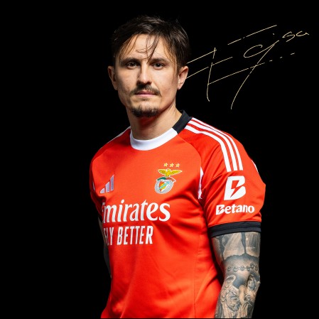 Camisola Principal Autografada SL Benfica - Fejsa 5