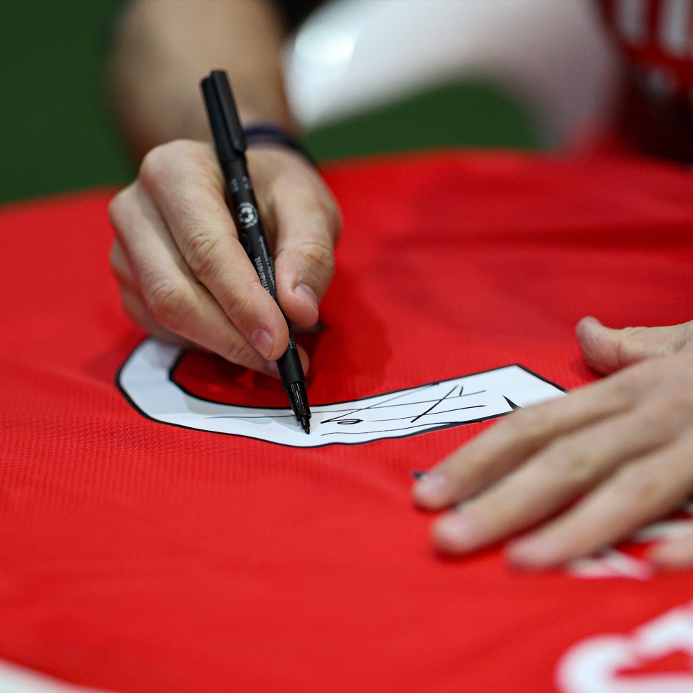 SL Benfica Autographed Home Jersey - Fejsa 5